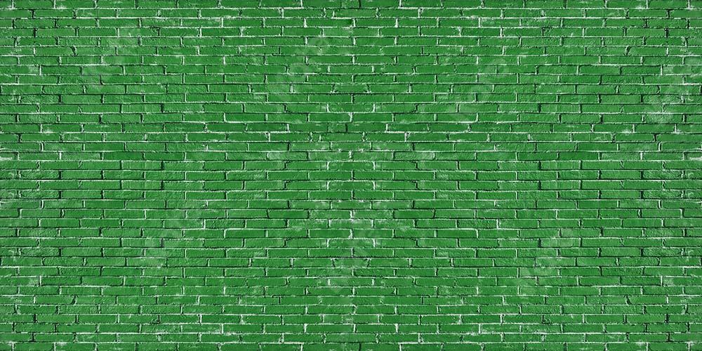 Kate Frühling grüner Backsteinmauer-Hintergrund Entworfen von Kate - Kate Backdrop.de