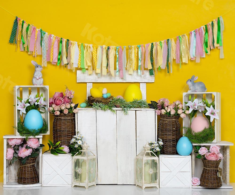 Kate Gelber Osterhasen-Ei-Frühlings-Hintergrund Ostern Entworfen von Emetselch - Kate Backdrop.de