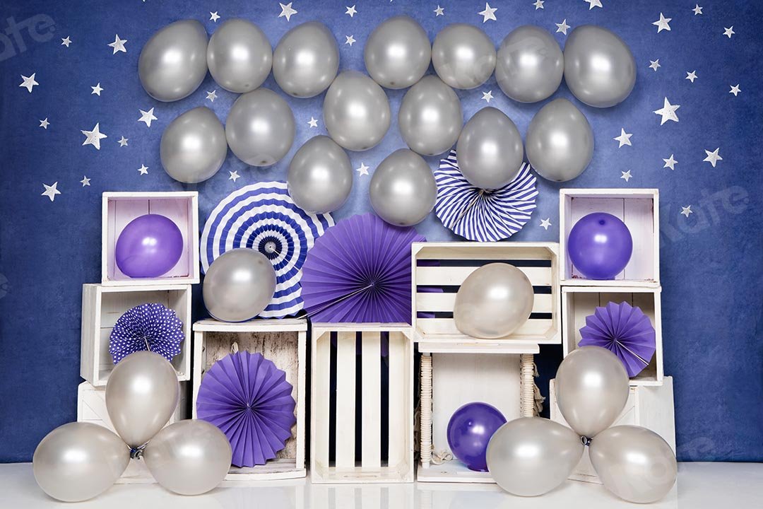 Kate Cake Smash Sterne Luftballons Party Geburtstag Hintergrund von Emetselch