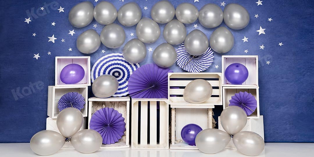 Kate Cake Smash Sterne Luftballons Party Geburtstag Hintergrund von Emetselch