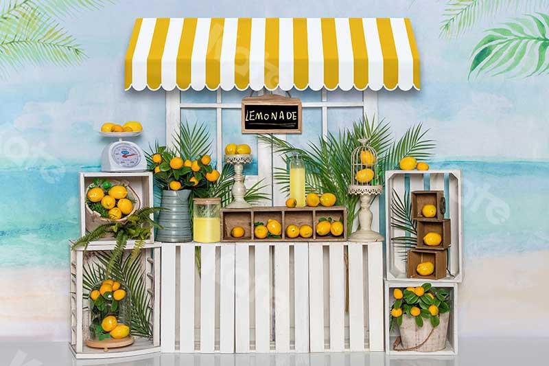 Kate Sommer Limonade Stand Strand Hintergrund von Emetselch