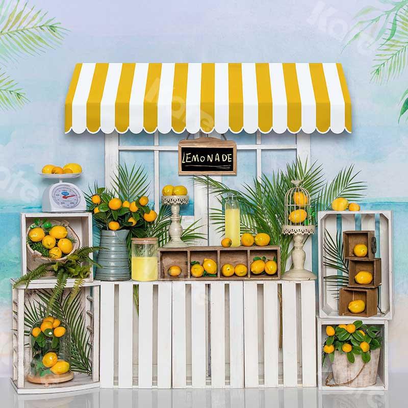 Kate Sommer Limonade Stand Strand Hintergrund von Emetselch