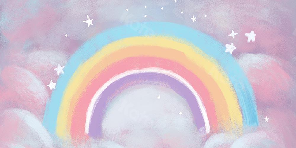 Kate verträumte lila Regenbogen Hintergrund Cake Smash von GQ - Kate Backdrop.de