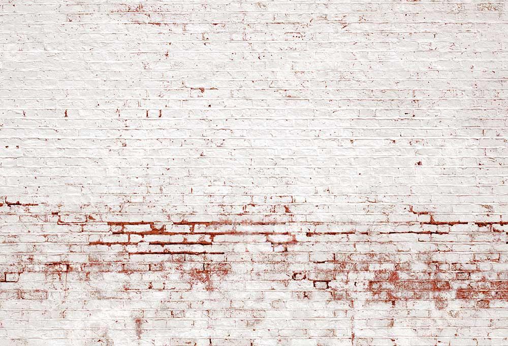 Kate Retro schäbig Backstein weiße Wand Hintergrund von Kate