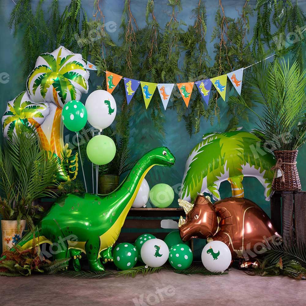 Kate Sommer Cake Smash Geburtstag Hintergrund Dschungel Dinosaurier Junge von Emetselch