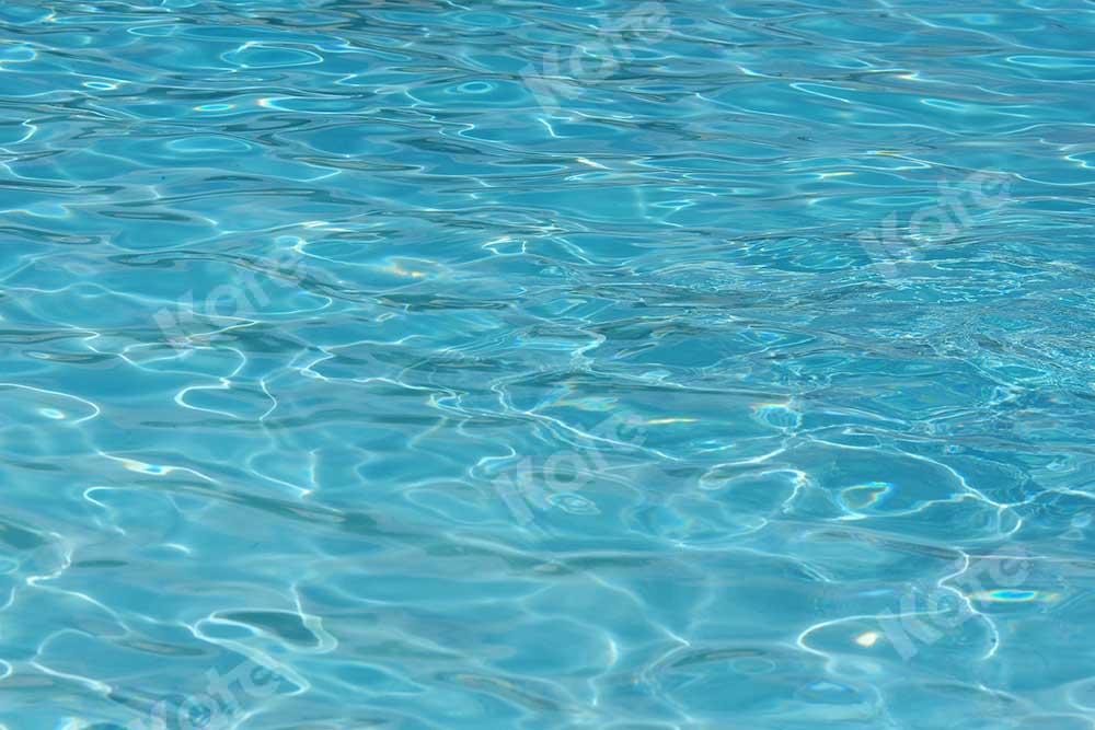 Kate Sommer Schwimmbad Wellen blauer Hintergrund von Kate - Kate Backdrop.de