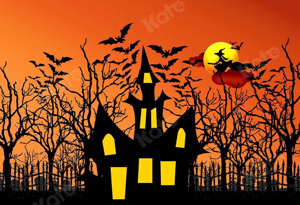 Kate Halloween Hexe Herbst Schloss Hintergrund von Chain Photography