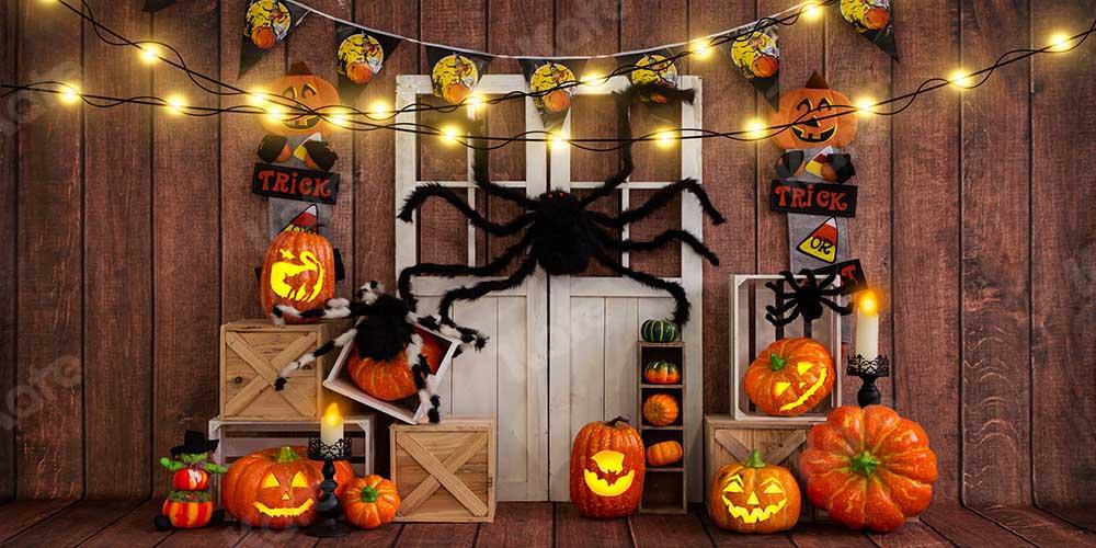 Kate Halloween Herbst Kürbis Spinne Thanksgiving Hintergrund von Emetselch