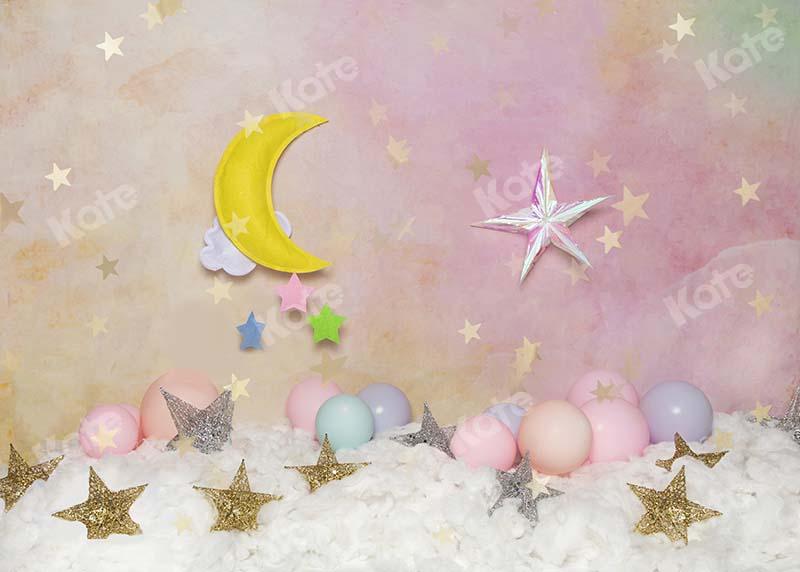 Kate Cake Smash Sterne Mond Kinder Geburtstag Hintergrund von Emetselch