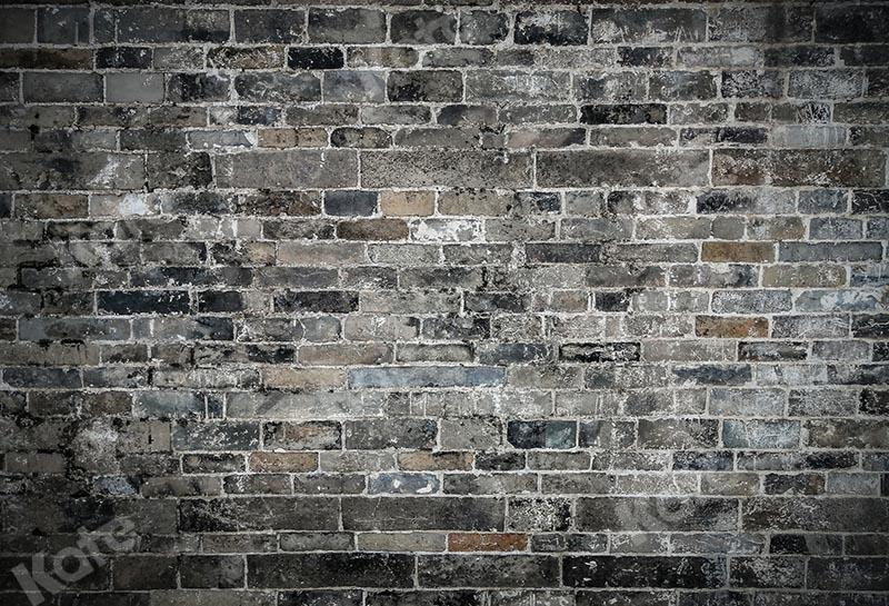 Kate Schwarzer dunkler Ziegel Wandhintergrund von Emetselch - Kate Backdrop.de