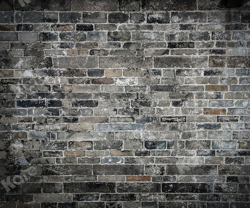 Kate Schwarzer dunkler Ziegel Wandhintergrund von Emetselch
