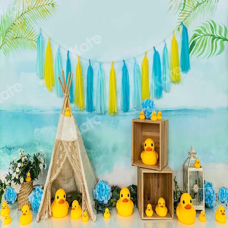 Kate Baby Shower Ente Sommer Strand Hintergrund von Emetselch