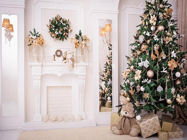 Katebackdrop：Kate Indoor Christmas Tree Decoration Backdrop Studio Props