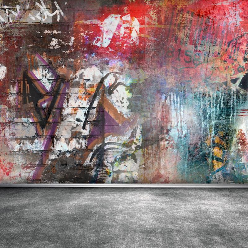 Kate Bunte Backstein Graffiti Wand Hintergrund Fotografie - Kate Backdrop.de