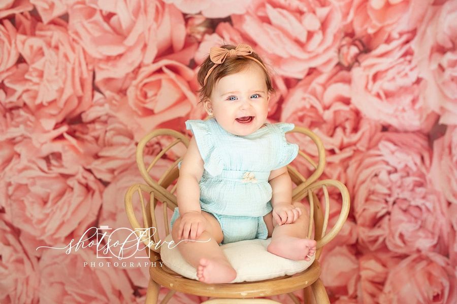 Kate Voller rosa Blumen Hintergrund für die Fotografie Hochzeit - Katebackdrop.de