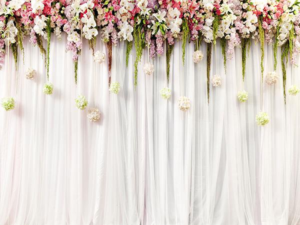 Kate Wedding Photography Backdrop Pink Flowers Photo Background