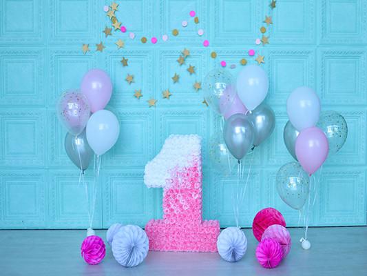 Katebackdrop：Kate Blue Wall Backdrops Photography Balloons 1St Birthday