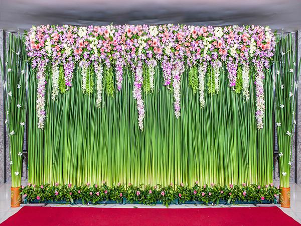 Katebackdrop：Kate Wedding Backdrop Pink Flowers Wall Photo Background