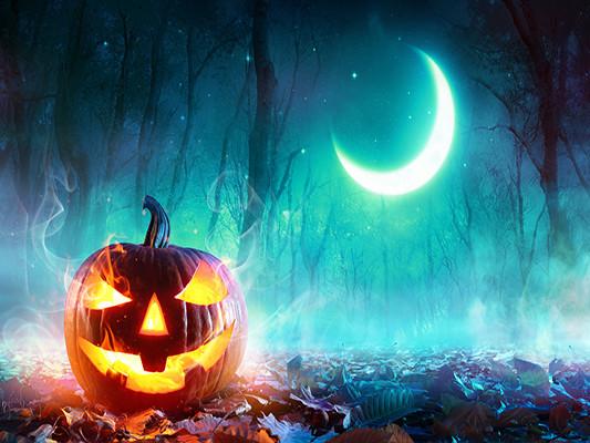 Katebackdrop：Kate Halloween Night Photography Backdrops Pumpkin Moon