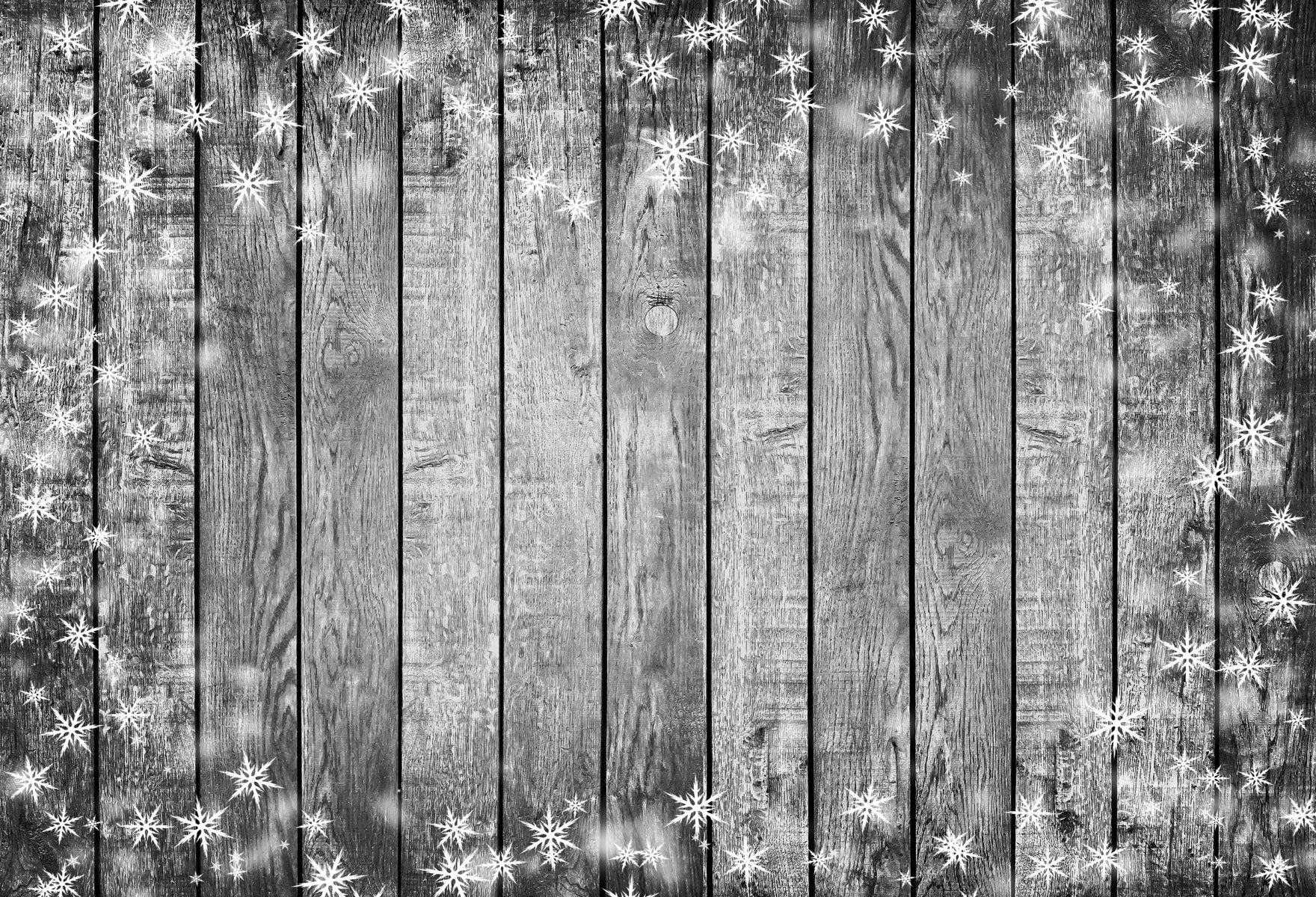 Katebackdrop：Kate Christmas snowflake gray wood backdrop for photos