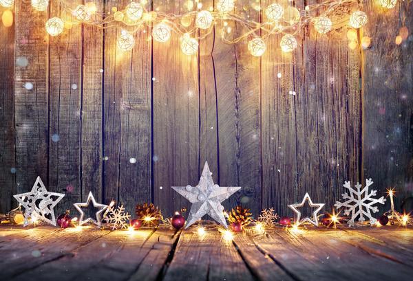 Katebackdrop：Kate Wood Lights Christmas backdrop for photography