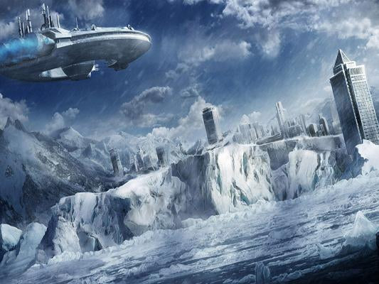 Katebackdrop£ºKate Frozen Planet Spaceship Backdrop for Photography