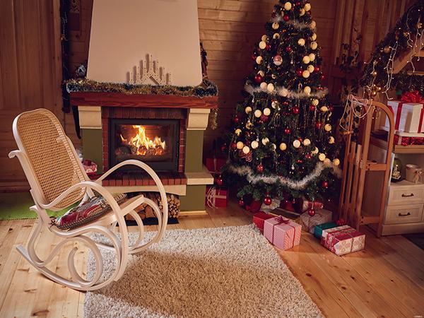 Katebackdrop：Kate Christmas Photography Backdrop Chair Wood Floor Background