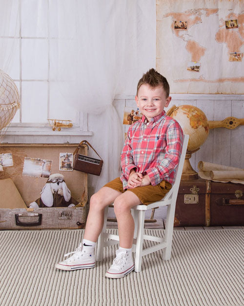 Kate Schulanfang Kinder Abenteurer Pilot Fotohintergrund Schule - Kate Backdrop.de