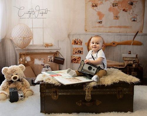 Kate Schulanfang Kinder Abenteurer Pilot Fotohintergrund Schule - Kate Backdrop.de