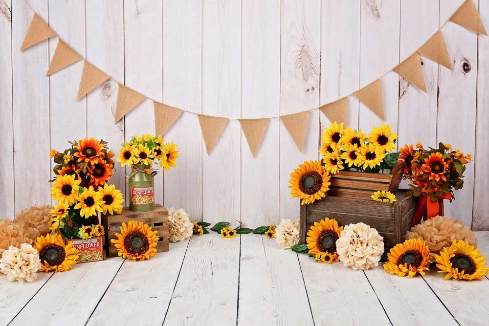 Kate Holz Sonnenblume Geburtstag Ostern Hintergrund Fotografie - Kate Backdrop.de