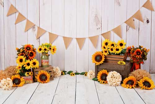 Kate Holz Sonnenblume Geburtstag Ostern Hintergrund Fotografie - Kate Backdrop.de