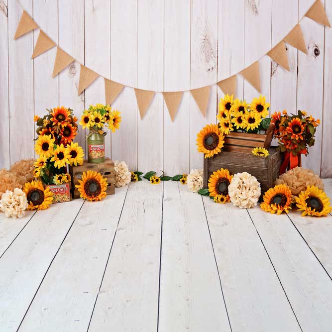 Kate Holz Sonnenblume Geburtstag Ostern Hintergrund Fotografie - Kate Backdrop.de