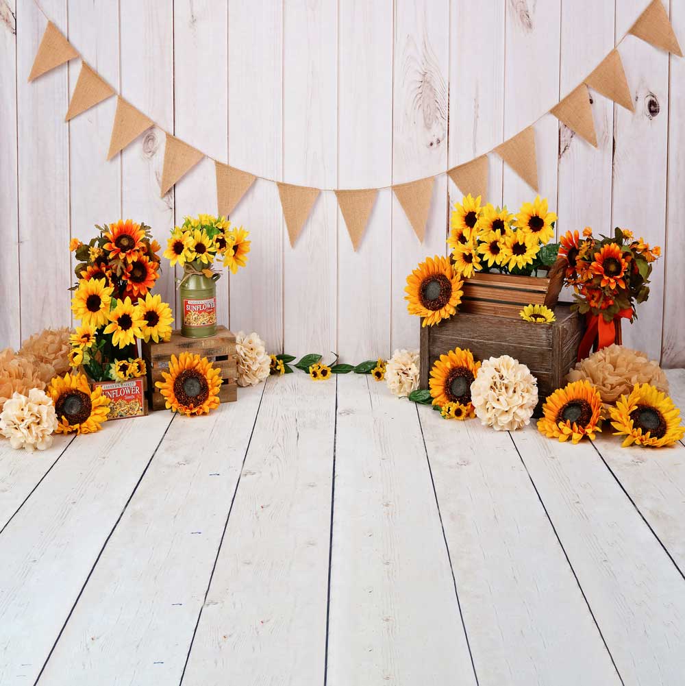 Kate Holz Sonnenblume Geburtstag Ostern Hintergrund Fotografie - Kate Backdrop.de