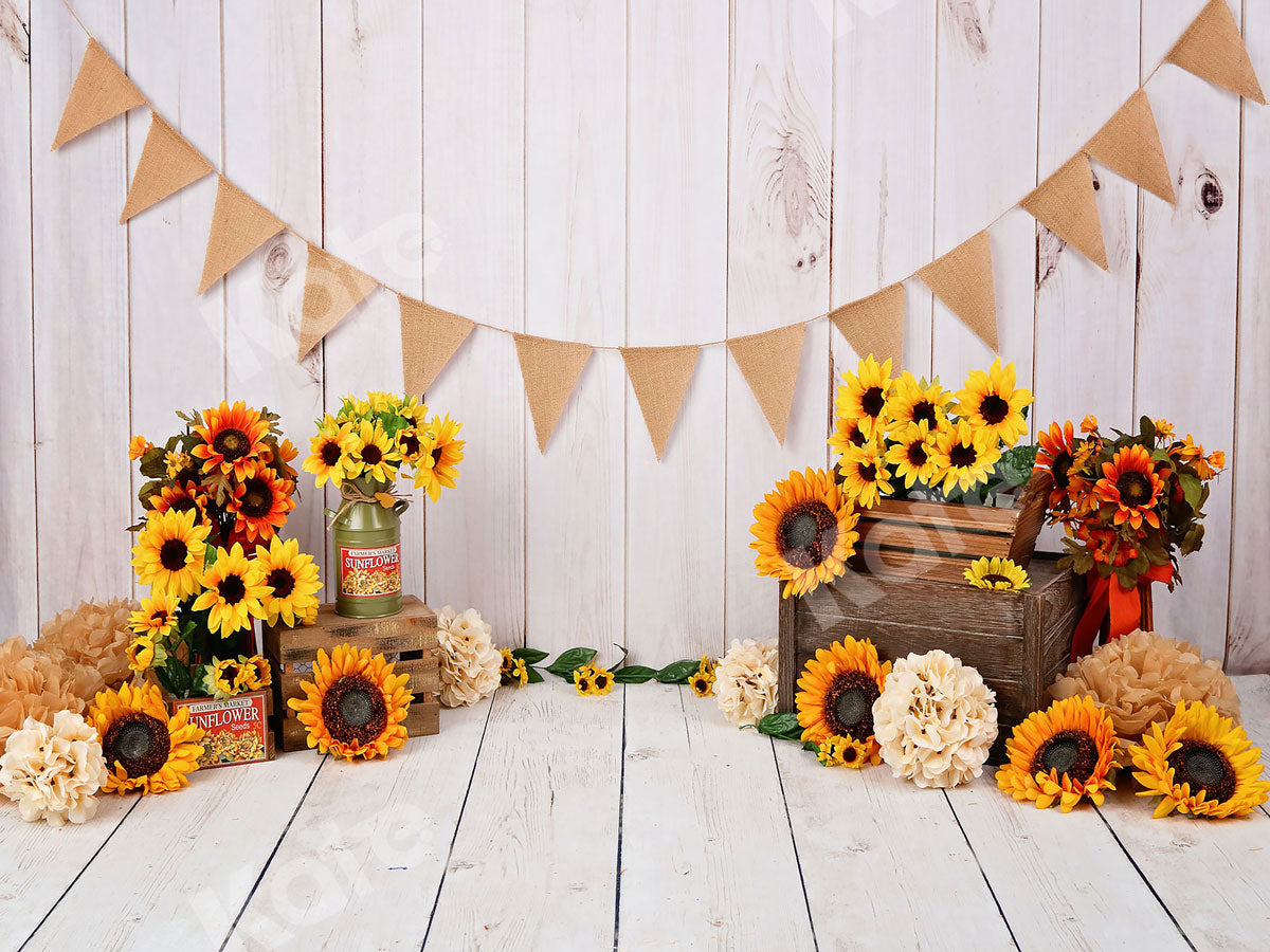 Kate Holz Sonnenblume Geburtstag Ostern Hintergrund Fotografie - Kate Backdrop.de