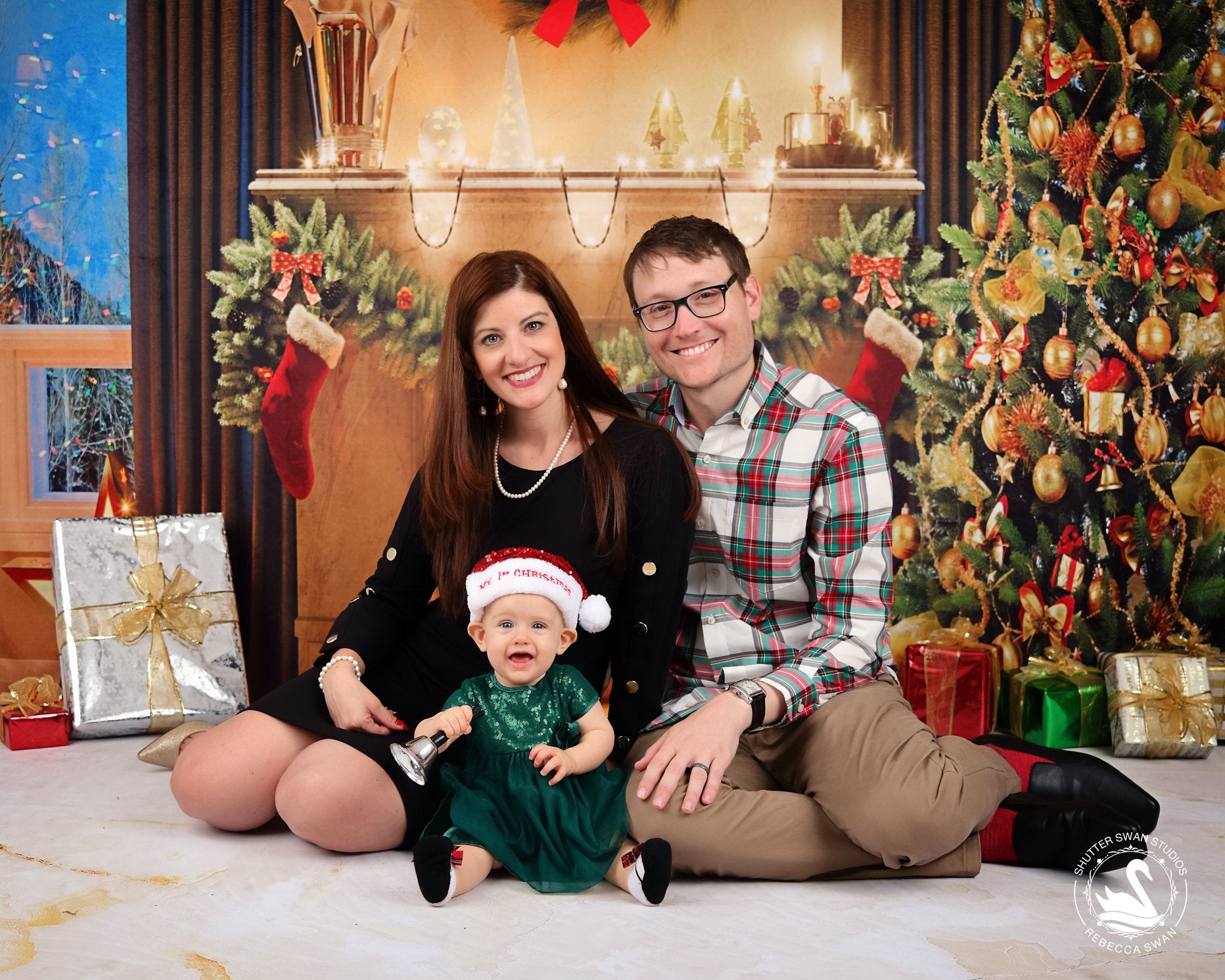 Kate Schnee Winter Weihnachten Fotografie Hintergrund Wohnzimmerofen - Kate Backdrop.de
