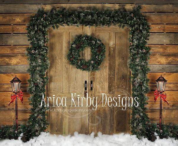 Kate Urlaub Tür Weihnachtskranz Weihnachten von Arica Kirby entworfen