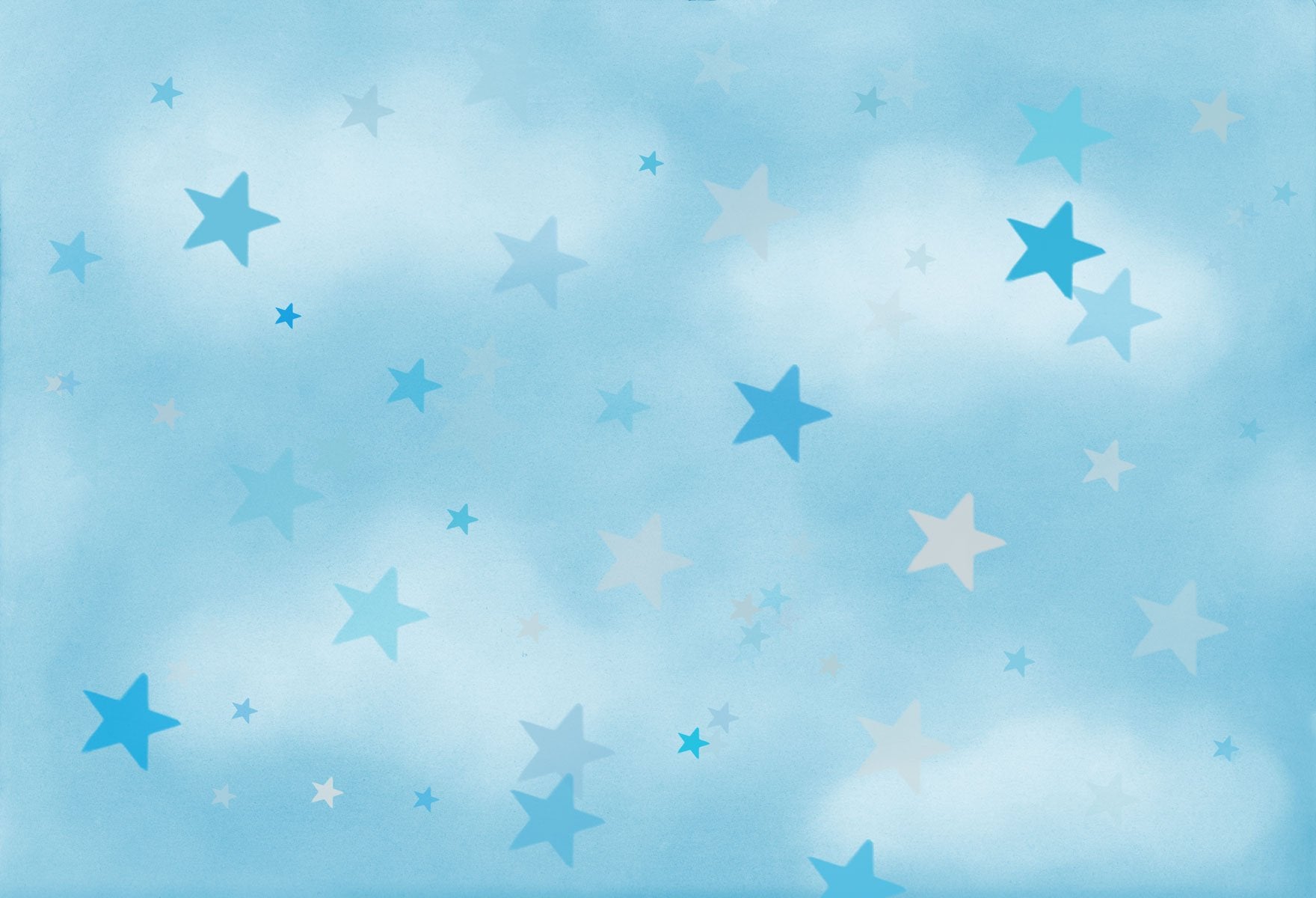 Kate Soft Skies Blue Stars Kulisse für Fotografie Entworfen von Mini MakeBelieve