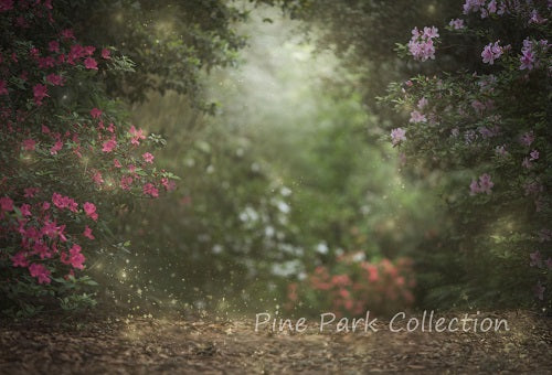 Kate Rosa Blumengarten Frühling Hochzeit Hintergrund für Fotografie von Pine Park Collection entworfen