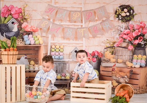 Kate Bunte Eier Fröhliche Ostern-Hintergrund - Kate Backdrop.de