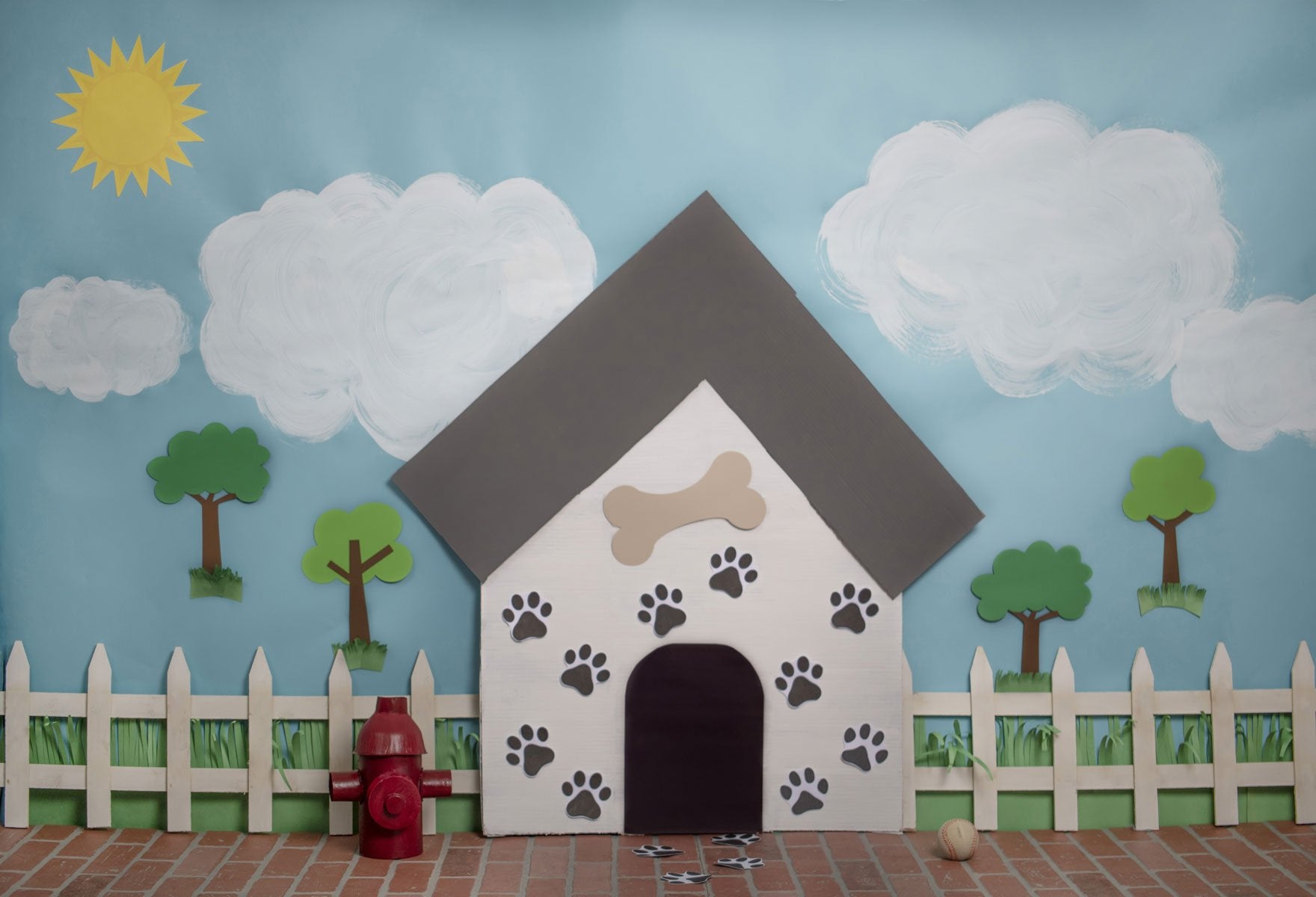 Kate Pet Park Himmel und Wolken Frühling Baum Kinder Kulisse für Fotografie von Erin Larkins entworfen - Kate Backdrop.de