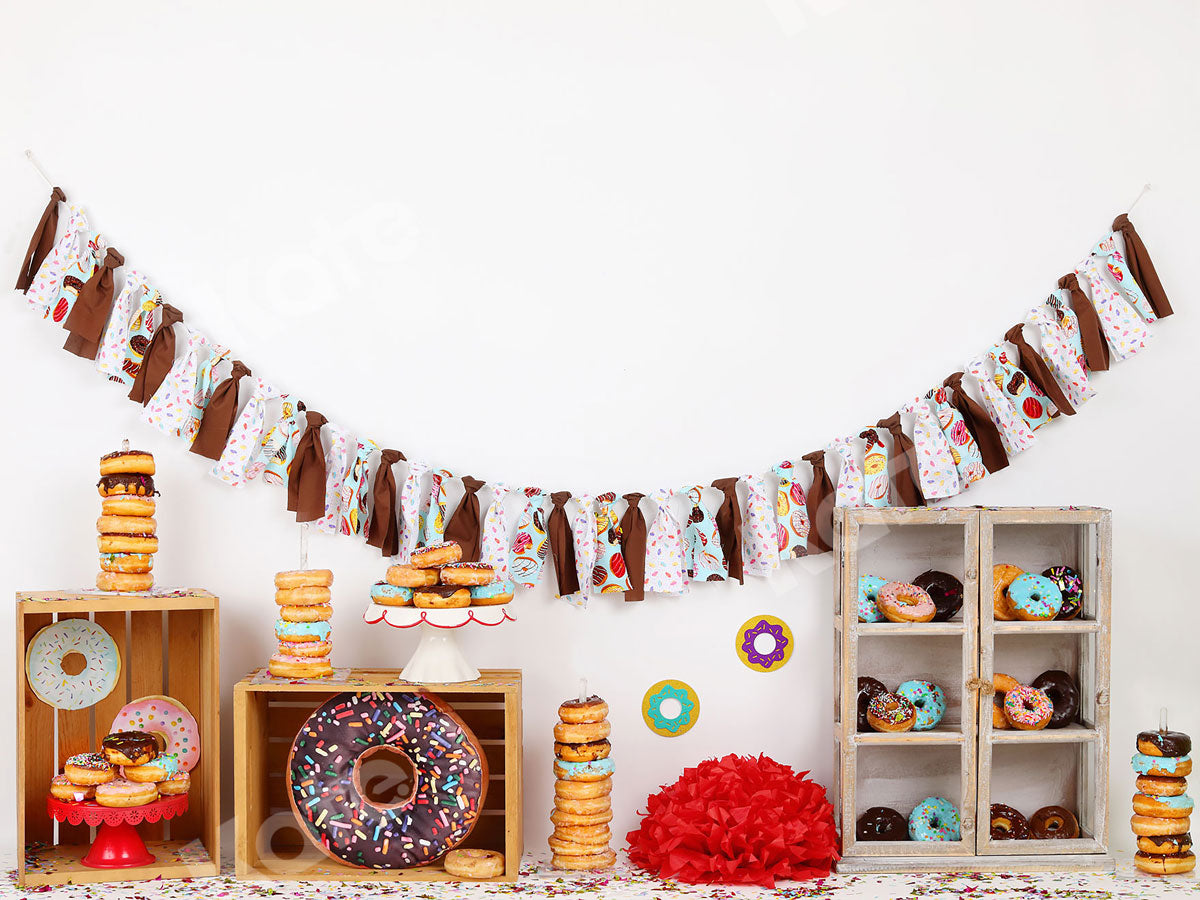 Kate Chocolate Donut Banner Kinder Hintergrund - Kate Backdrop.de