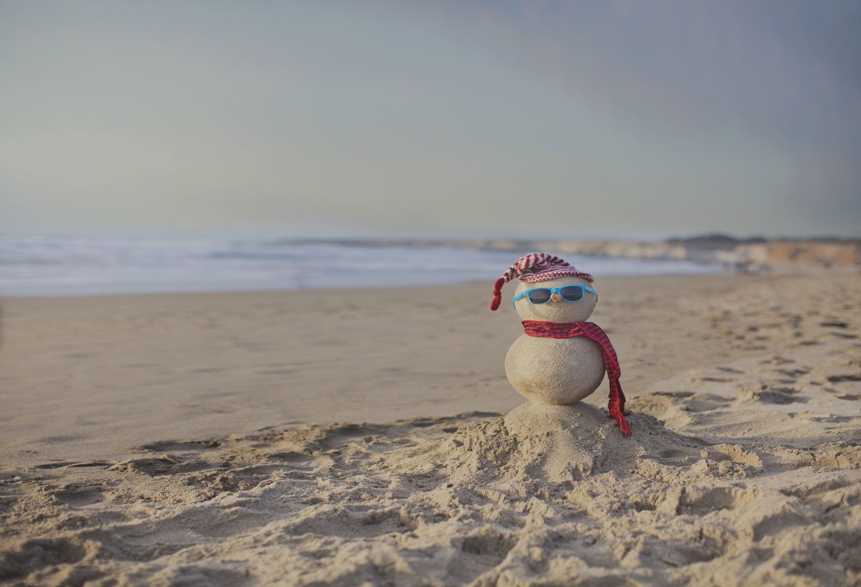 Kate-Sommer-Schneemann-Strand-Hintergrund für die Fotografie entworfen von Danette Kay Photography