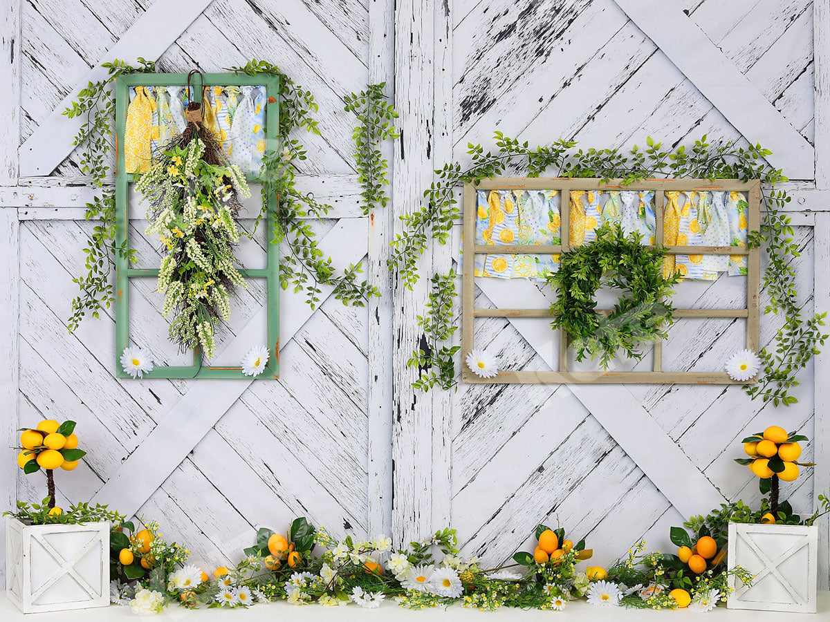 Kate Retro Holz Sommer Gsnseblmchen Hintergrund - Kate Backdrop.de
