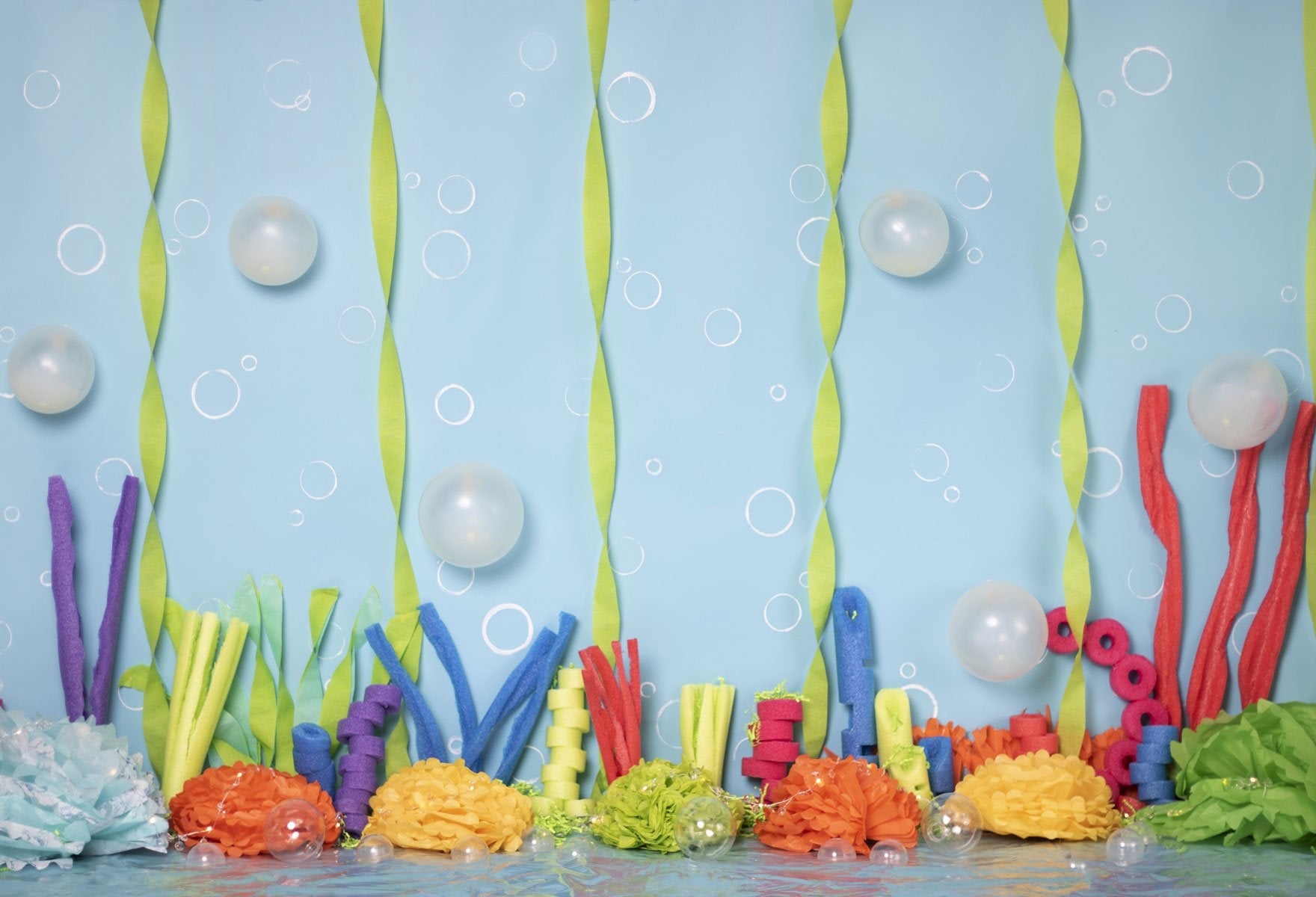 Kate Bunter Unterwasserwelt-Kindersommer-Hintergrund für die Fotografie entworfen von Erin Larkins - Kate Backdrop.de