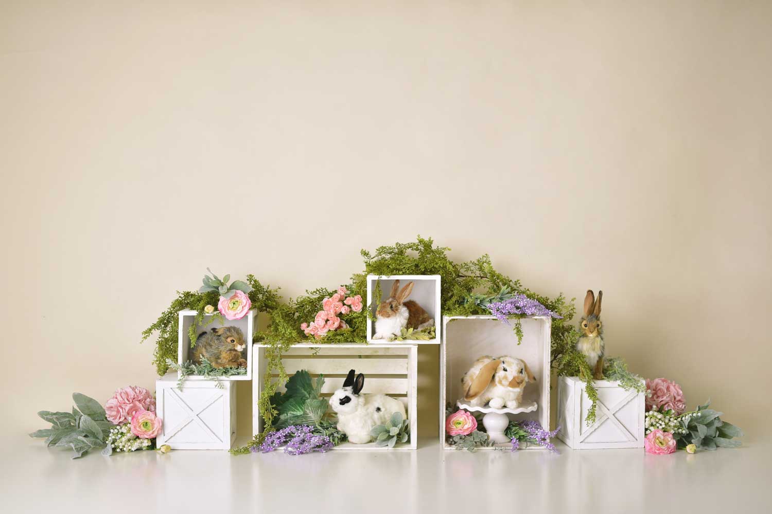 Kate Frühling Kaninchen Kinder Ostern Hintergrund für die Fotografie von Mandy Ringe-Fotografie - Kate Backdrop.de