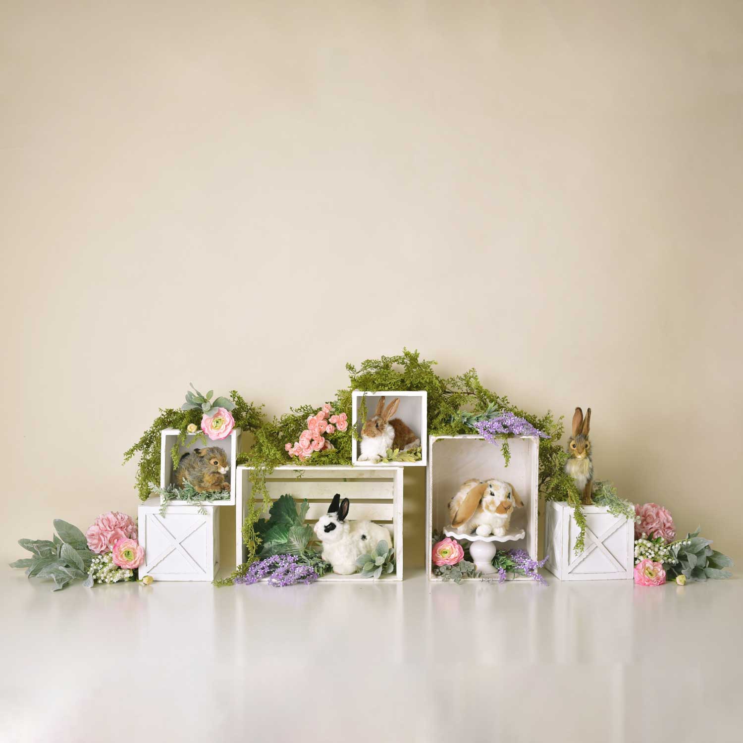 Kate Frühling Kaninchen Kinder Ostern Hintergrund für die Fotografie von Mandy Ringe-Fotografie - Kate Backdrop.de