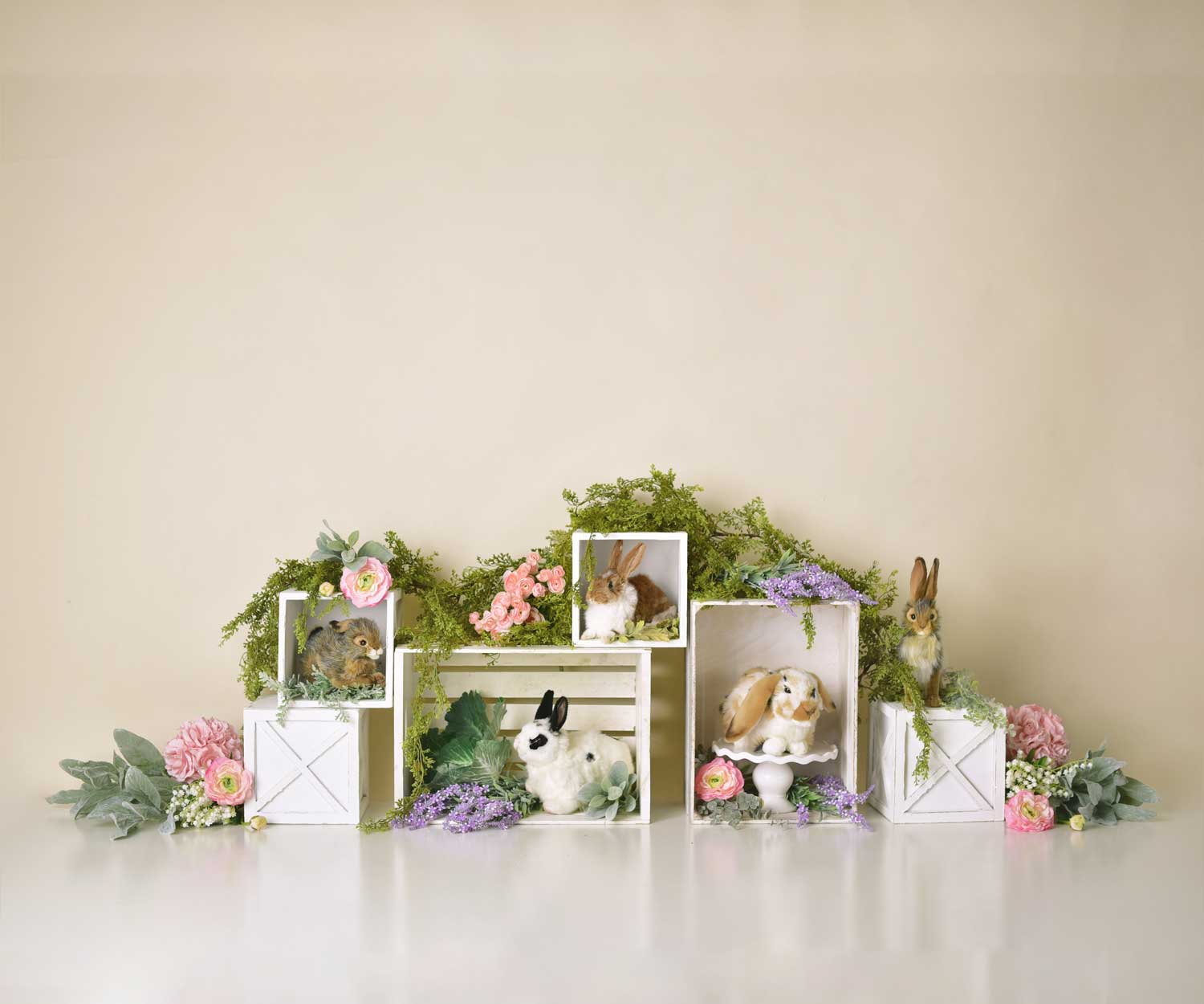 Kate Frühling Kaninchen Kinder Ostern Hintergrund für die Fotografie von Mandy Ringe-Fotografie - Kate Backdrop.de