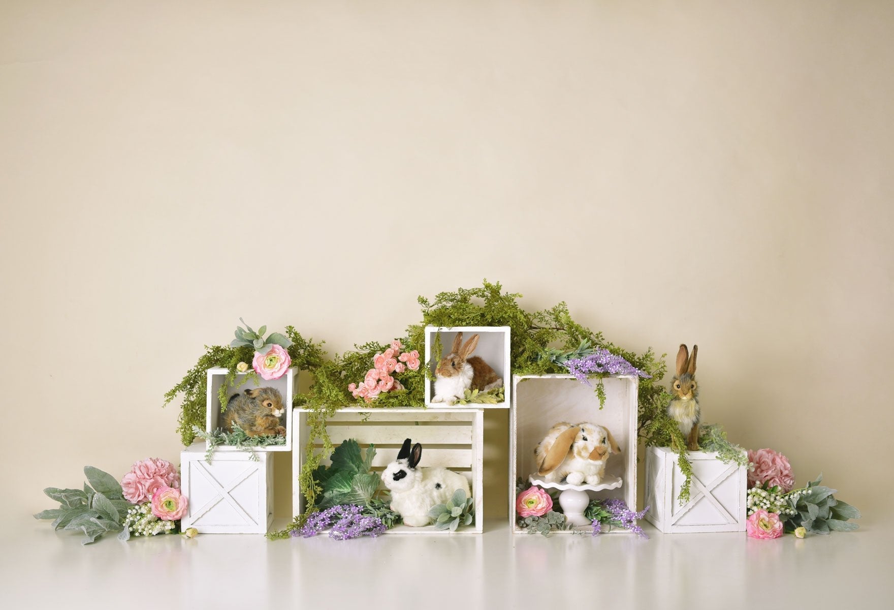 Kate Frühling Kaninchen Kinder Ostern Hintergrund für die Fotografie von Mandy Ringe-Fotografie - Kate Backdrop.de