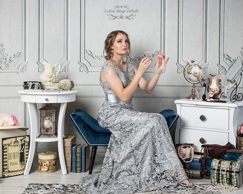 Kate weißer grauer eleganter Wandhintergrund Fotografie - Kate Backdrop.de