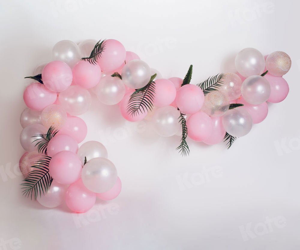Kate rosa Luftballons Girlande Geburtstag Hintergrund für Fotografie von Megan Leigh Photography